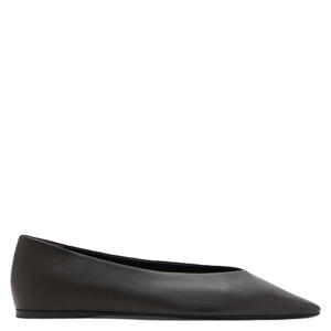 leren ballerina's donkerbruin