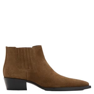 suède cowboy boots cognac