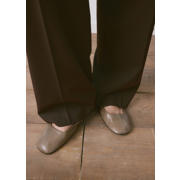 thumbnail: Mango leren ballerina's lichtbruin