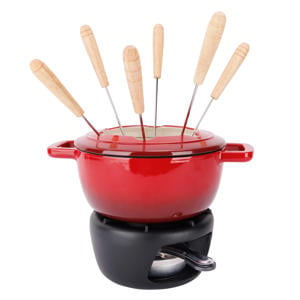 Fondueset Fontestic Gietijzer Traditional Red - Ø 18 cm