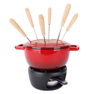  Fondueset Fontestic Gietijzer Traditional Red - Ø 18 cm