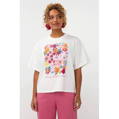 Ydence T-shirt wit afbeelding
