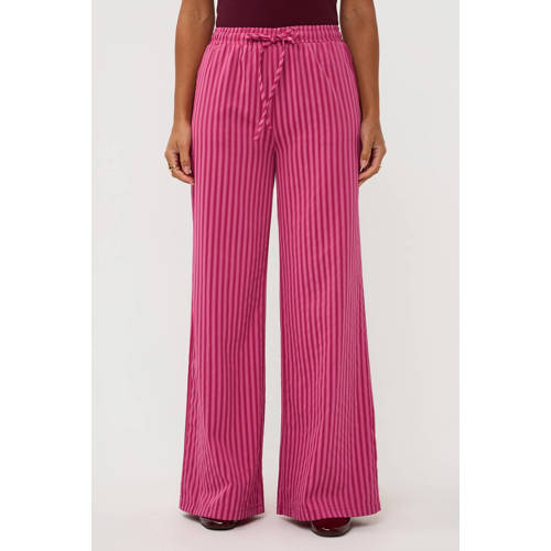 Ydence high waist gestreepte casual broek roze afbeelding