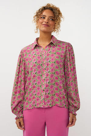 gebloemde blouse roze