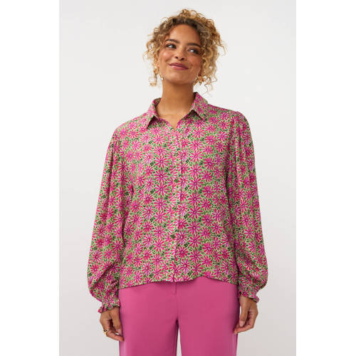 Ydence gebloemde blouse roze afbeelding