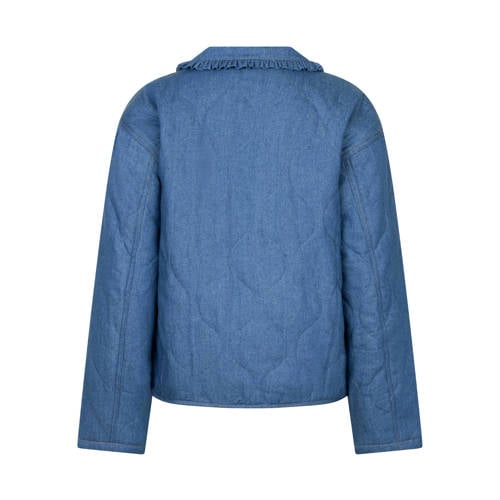 Ydence spijkerjas quilted medium blue denim afbeelding