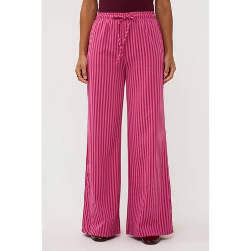 Ydence regular waist gestreepte casual broek roze afbeelding