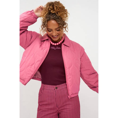 Ydence bomberjack quilted roze afbeelding