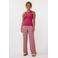 Ydence mouwloze top fuchsia rib gebreid