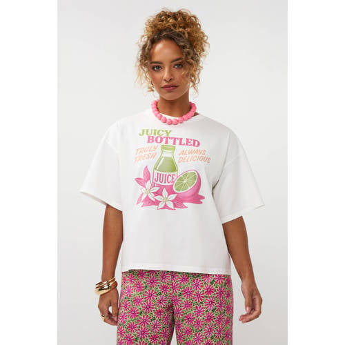Ydence T-shirt wit afbeelding
