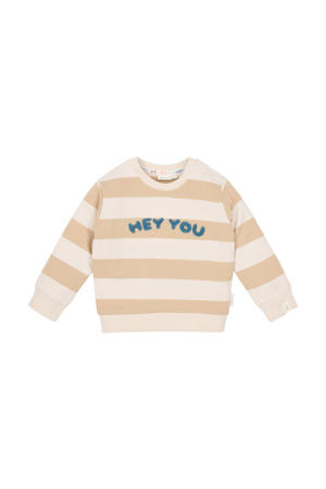 gestreepte sweater zand