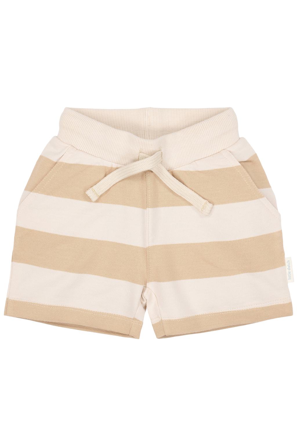 Zand en witte jongens Little Dutch gestreepte sweatshort van katoen