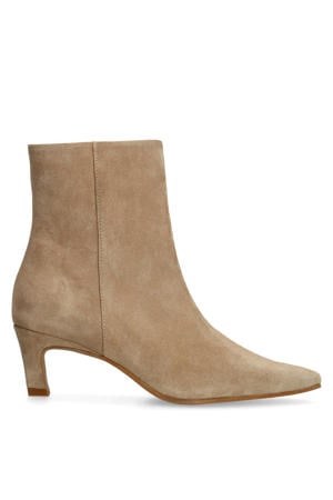 suède enkellaarzen beige
