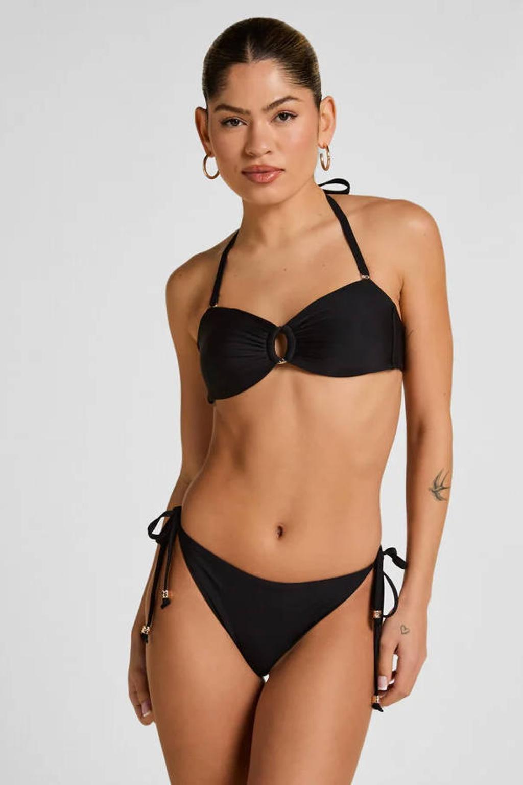 Hunkemöller Luxe strik bikinibroekje - zwart