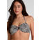 Hunkemöller voorgevormde strapless bandeau bikinitop Luxe beige/zwart