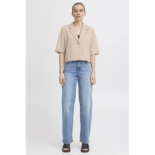 ICHI cropped blazer beige afbeelding