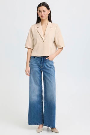 cropped blazer beige