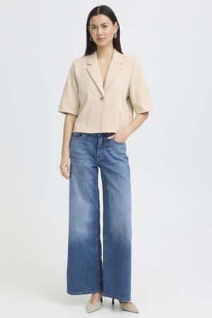 cropped blazer beige