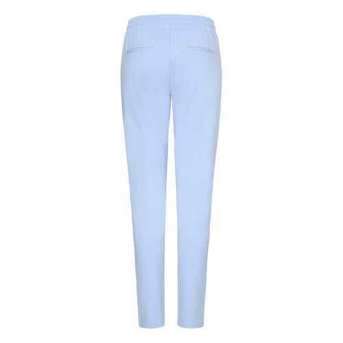 ICHI jersey regular waist casual broek lichtblauw afbeelding