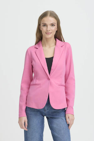 jersey getailleerde blazer lichtroze