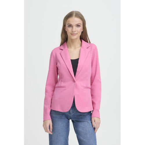 ICHI jersey getailleerde blazer lichtroze afbeelding