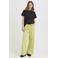 ICHI IHMIJALLA JA high waist wide leg jeans lichtgroen
