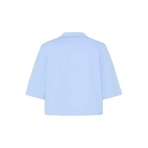 ICHI cropped blazer lichtblauw afbeelding