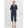 ICHI cropped blazer marineblauw