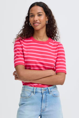 gestreepte top roze