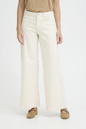 high waist wide leg jeans ecru