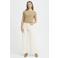 ICHI high waist wide leg jeans ecru