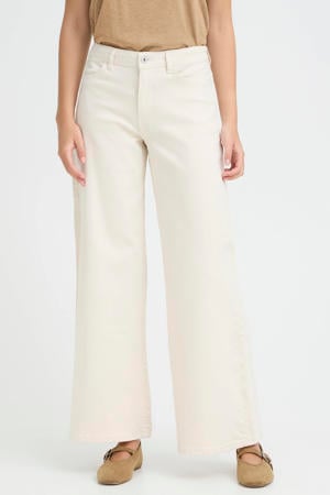 high waist wide leg jeans ecru