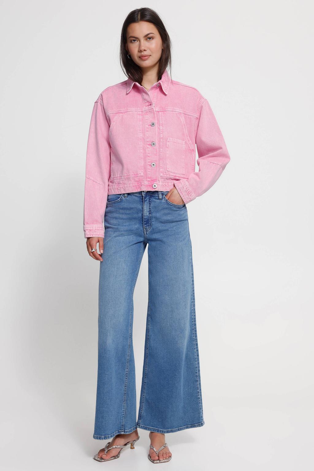 ICHI spijkerjas roze