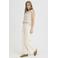ICHI straight regular waist broek ecru