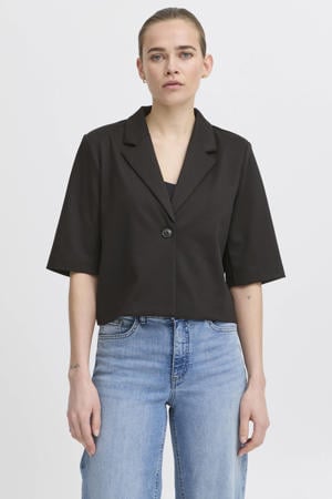 cropped blazer zwart