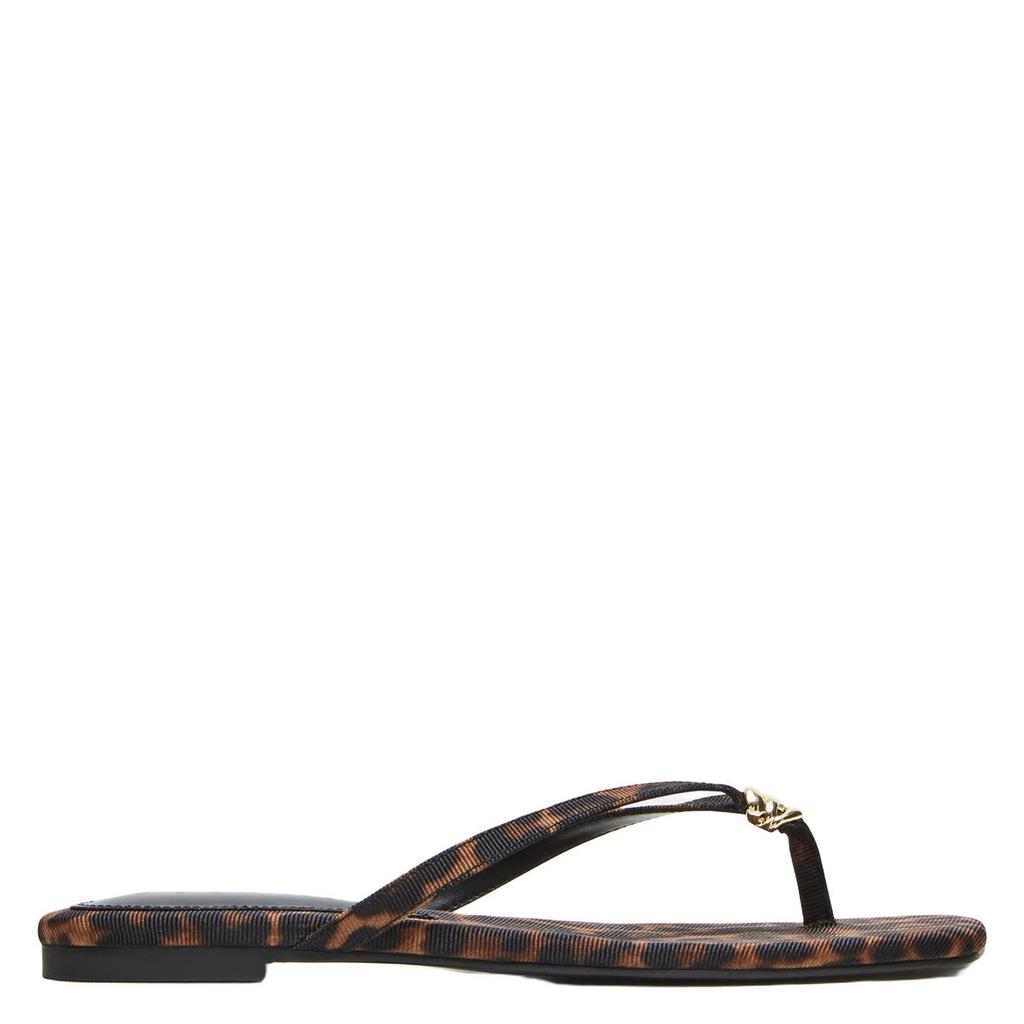 Zwarte dames Steve Madden Maliyah leren teenslippers van textiel