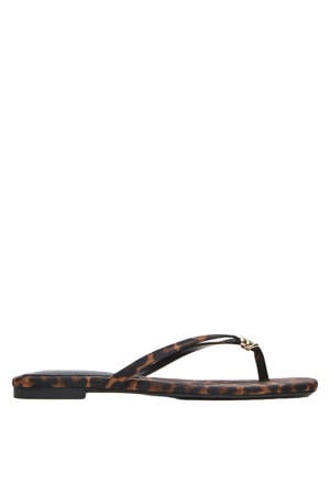 Maliyah leren teenslippers