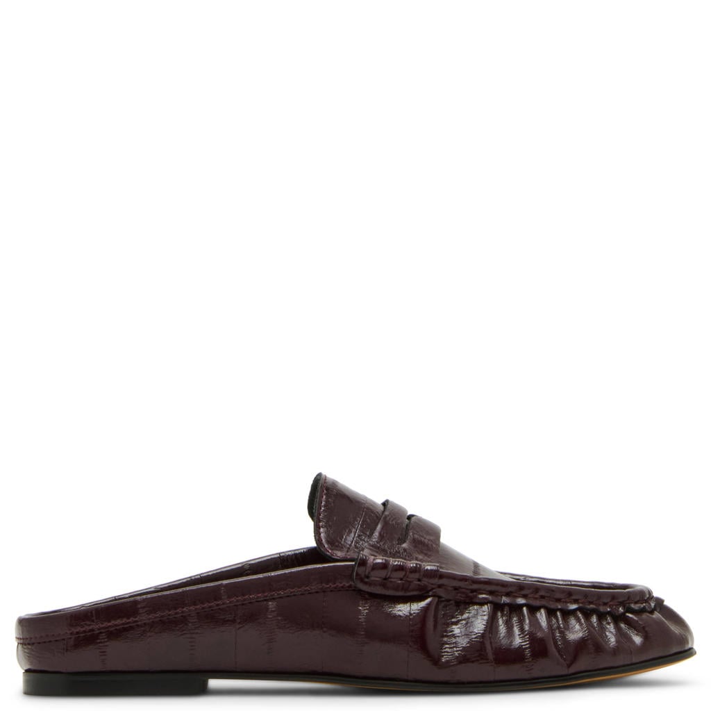 Bordeaux dames Steve Madden Rafe imitatieleren slippers