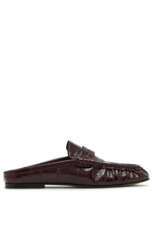 Rafe imitatieleren slippers bordeaux