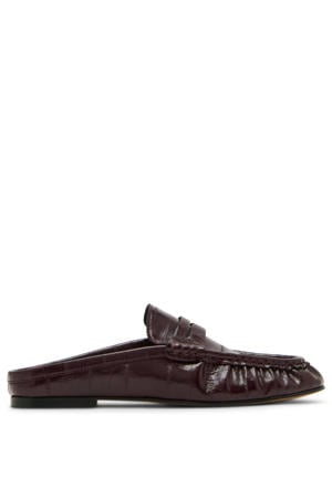 Rafe imitatieleren slippers bordeaux