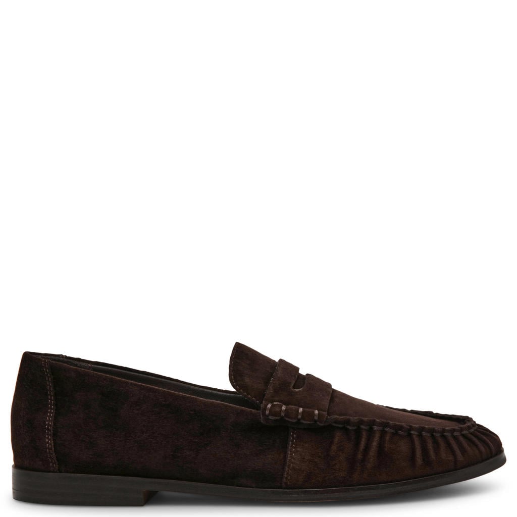 Donkerblauwe dames Steve Madden suède loafers