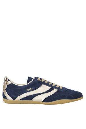 suède sneakers donkerblauw