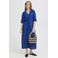 ICHI maxi wikkeljurk met knoopdetail blauw