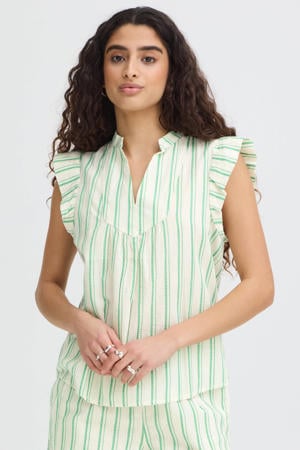 gestreepte blousetop groen