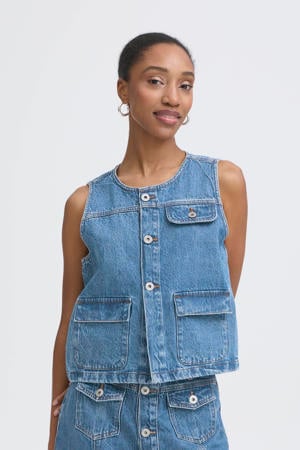 gilet medium blue denim