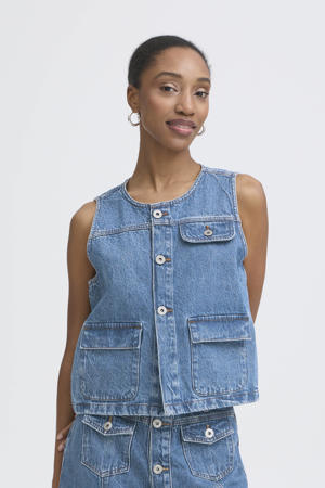 gilet medium blue denim