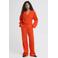ICHI wide leg high waist casual broek donker oranje
