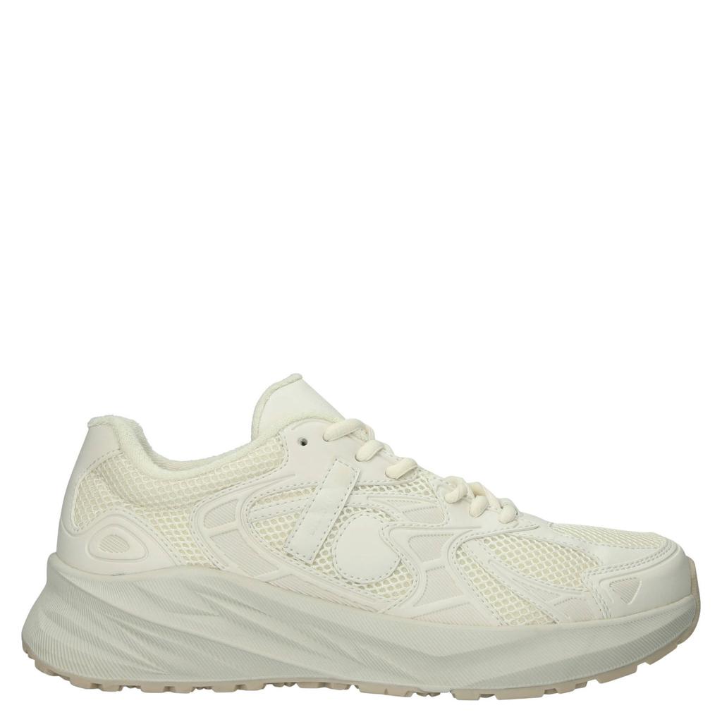 Witte heren Blackstone sneakers van 70% leer met veters