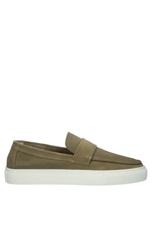 Lapis Rowan suède loafers donkergroen
