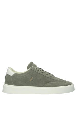 suède sneakers groen